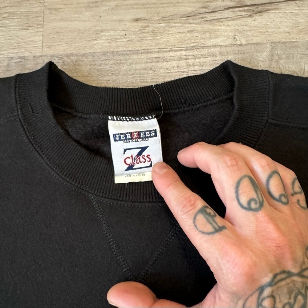 Vintage Royal Trailer Mfg. black and white crew neck sweatshirt black white XL - Picture 5 of 6